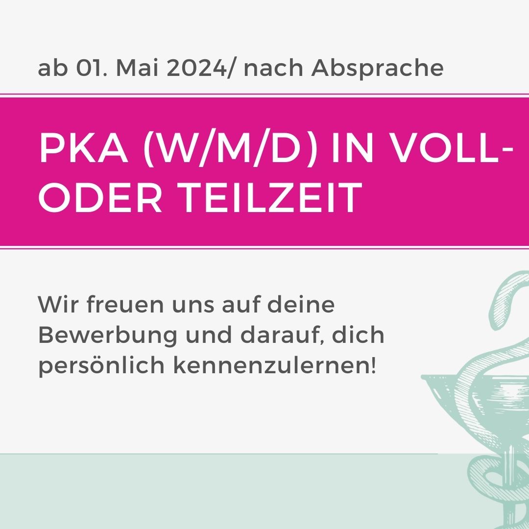 Freie Stelle PKA pharmazeutisch-kaufmännische Angestellte Köln
